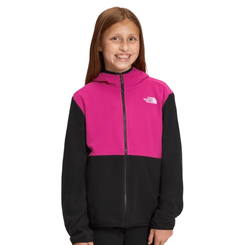 THE NORTH FACE GLACIER HOODED POLAR FLEECE JACKET CHILDS S 7/8 KIDS
